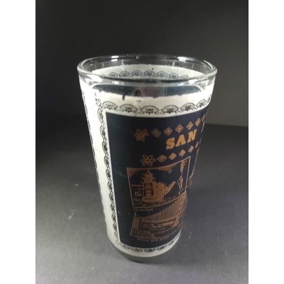 Vintage State Of California San Francisco Frosted Drinking Glass Hazel Atlas... - Picture 6 of 11